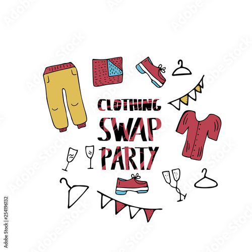 Swap hanwritten lettering. Vector concept design. 