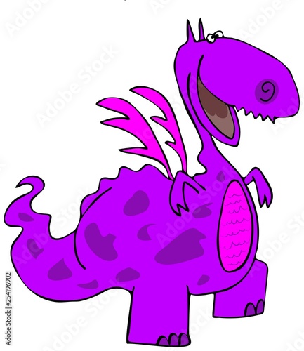 Happy purple dragon