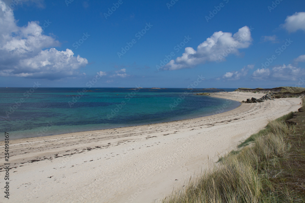Sandy beach on Herm, Channel islands