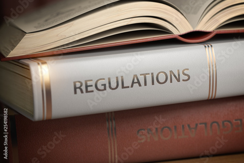 Regulations book. Law, rules and regulations concept. photo