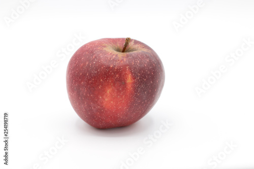 Red apple on white background