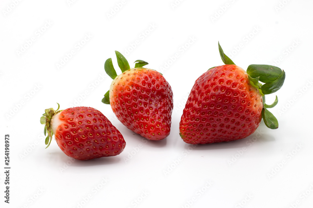 fresh strawberries isolated on white background fresh strawberries isolated on white background