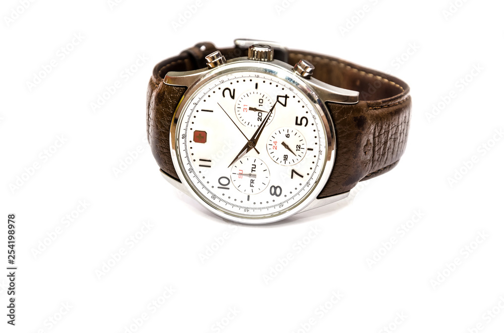 wristwatch is isolated on white wristwatch is isolated on white