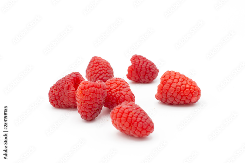 fresh raspberries isolated on white background fresh raspberries isolated on white background