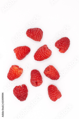 Fresh red raspberrys