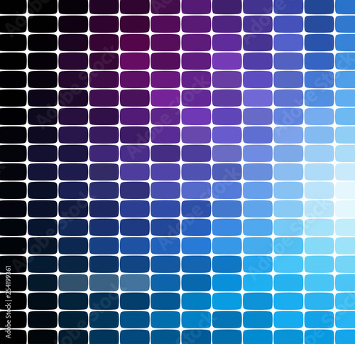 Mosaic pattern background. Bright colorful tiles with white gaps texture.