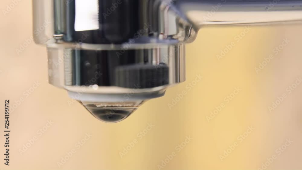 Drop By Drop Water Dripping From Broken Tap Drop By Drop Water Dripping From Broken Tap