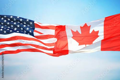 Flag of Canada and USA