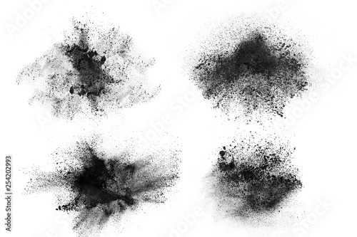 Abstract design of set dark powder explosion