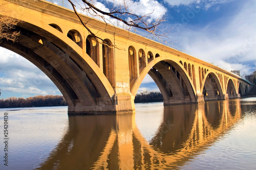 Key Bridge in Georgetown Washington DC over the Potomac River  photo