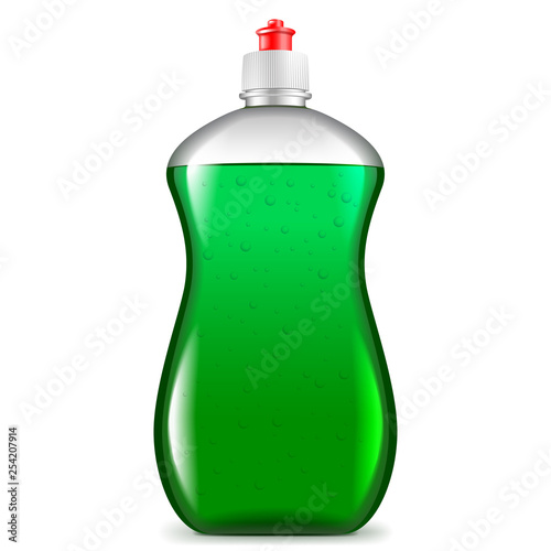 Dish soap isolated on white vector illustration