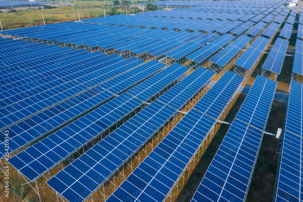 blue panel lines solar cells energy business and industry clean power electric in Thailand blue panel lines solar cells energy business and industry clean power electric in Thailand