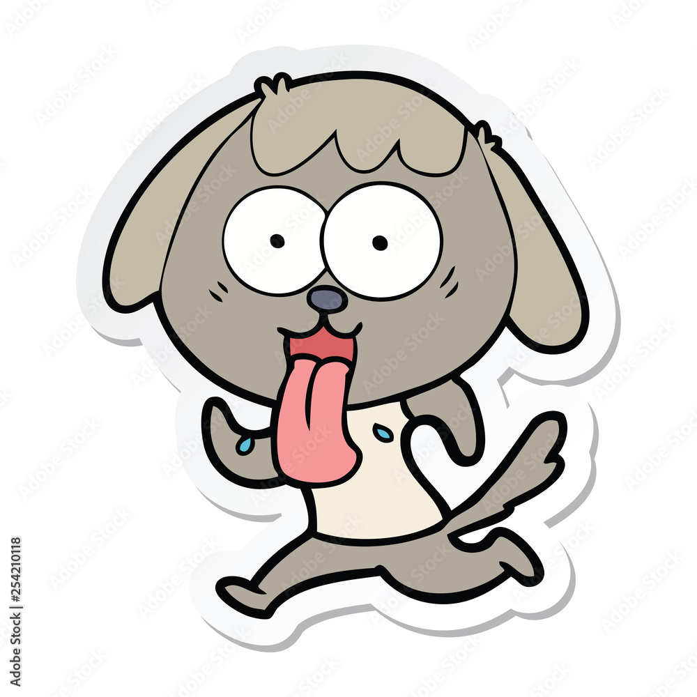 sticker of a cute cartoon dog sticker of a cute cartoon dog