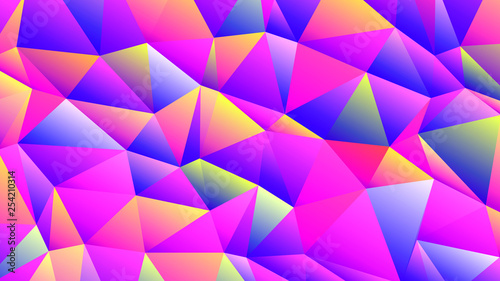 Colorful Bright Trendy Low Poly Backdrop Design