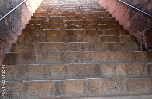 Stairs in Humayun's Tomb, built by Hamida Banu Begun in 1565-72, Delhi, India  photo