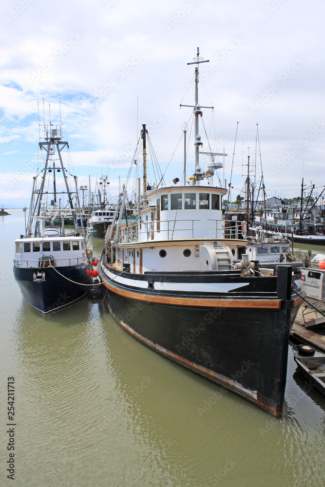 Fishing boats in Steveston Harbor, Canada