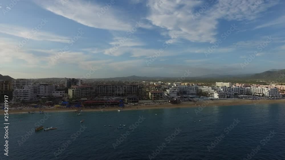 Aerial shot of the hotel zone of Los Cabos, Cabo San Lucas, Baja California sur Aerial shot of the hotel zone of Los Cabos, Cabo San Lucas, Baja California sur