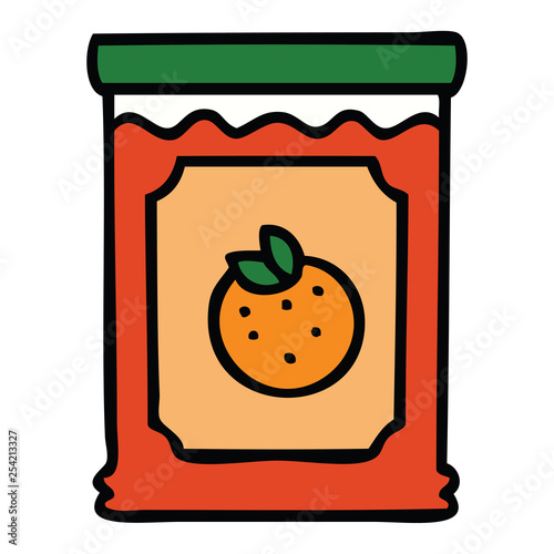 quirky hand drawn cartoon jar of marmalade