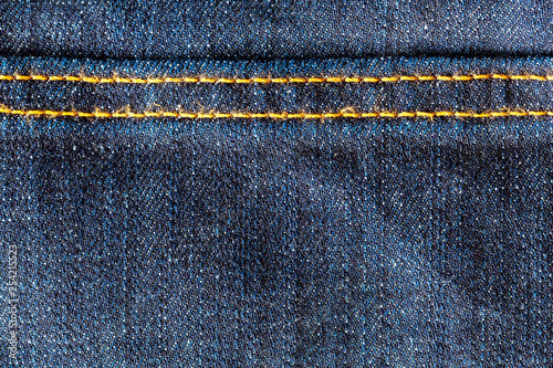 Denim material showing stitching