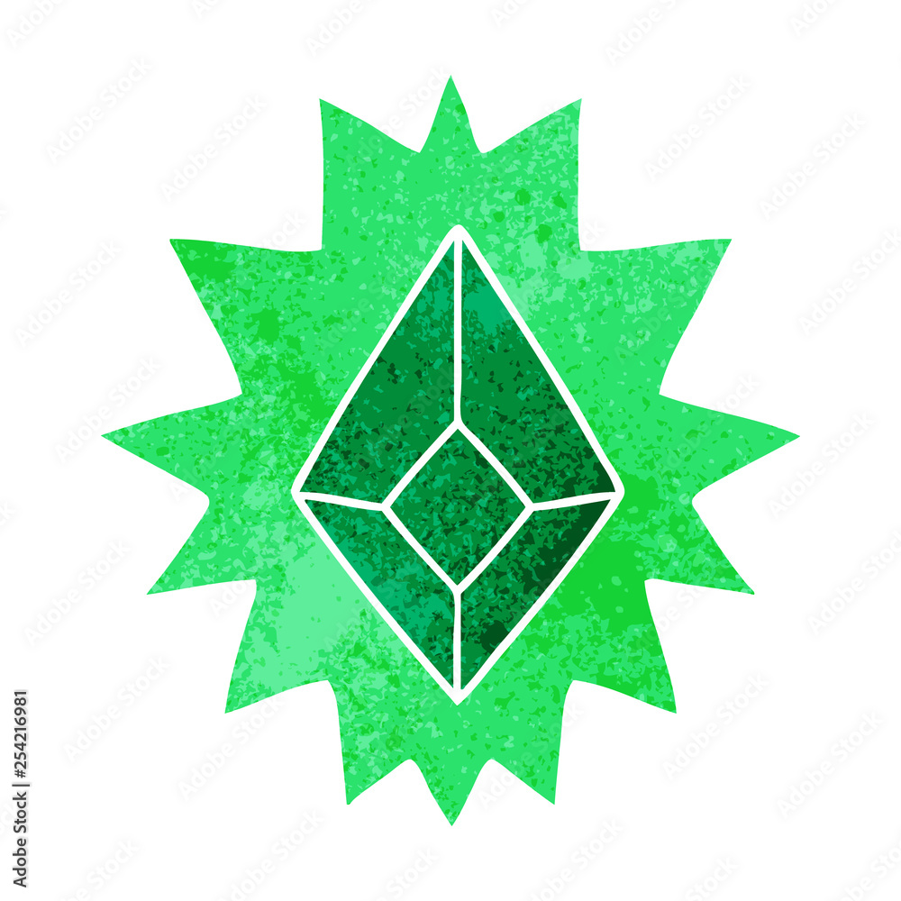 retro cartoon doodle of a red bright jewel retro cartoon doodle of a red bright jewel