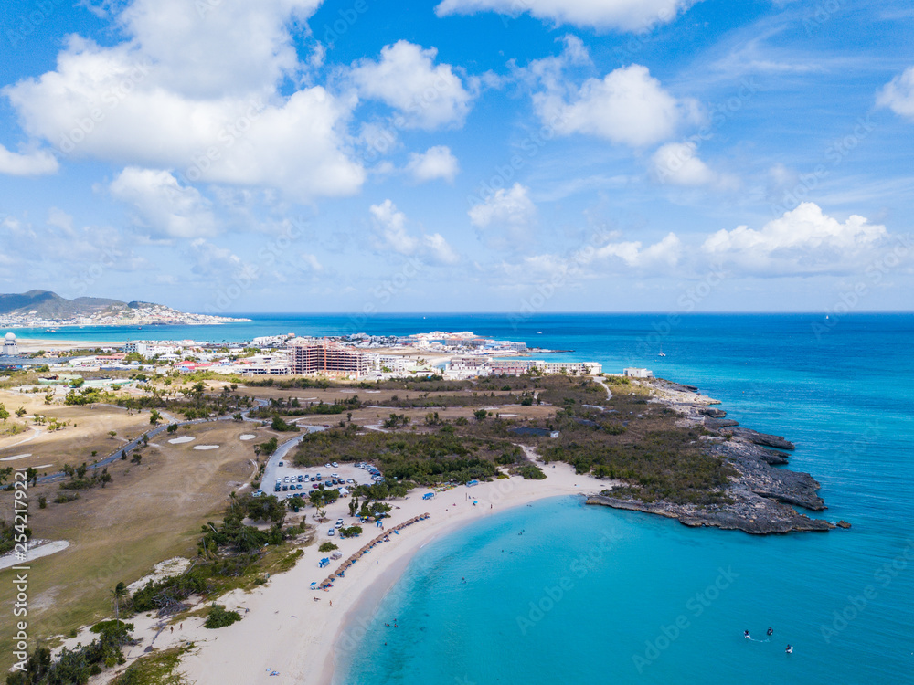 Karibik St.Marteen Luftaufnahme 