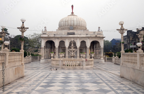 Jain Temple (also called Parshwanath Temple) is a Jain temple at Badridas Temple Street is a major tourist attraction in Kolkata, West Bengal, India photo