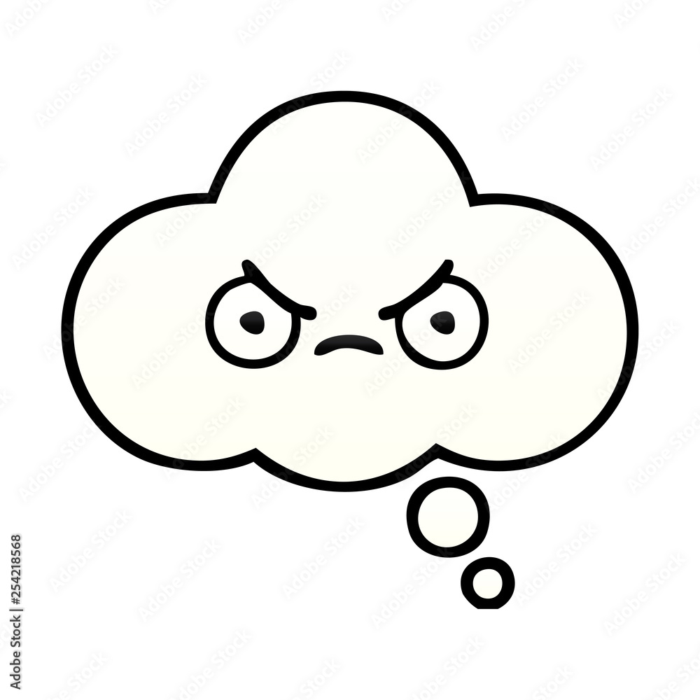 gradient shaded cartoon thought bubble gradient shaded cartoon thought bubble