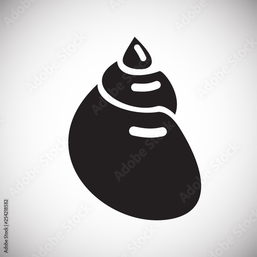 Sea Shell icon on white background for graphic and web design. Simple vector sign. Internet concept symbol for website button or mobile app.