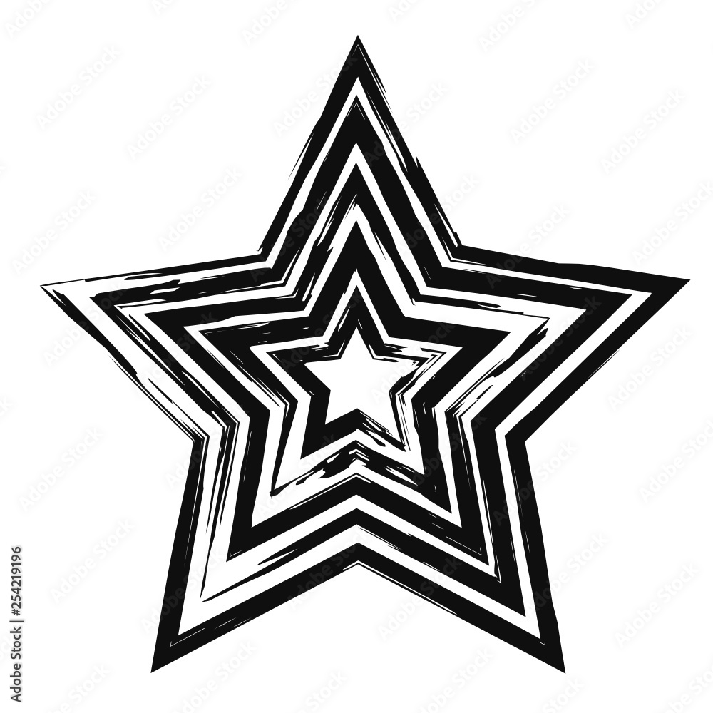Vector pattern with star Vector pattern with star
