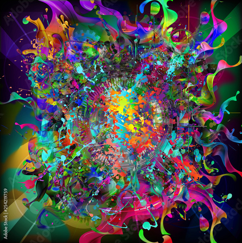 futuristic colorful backgro...