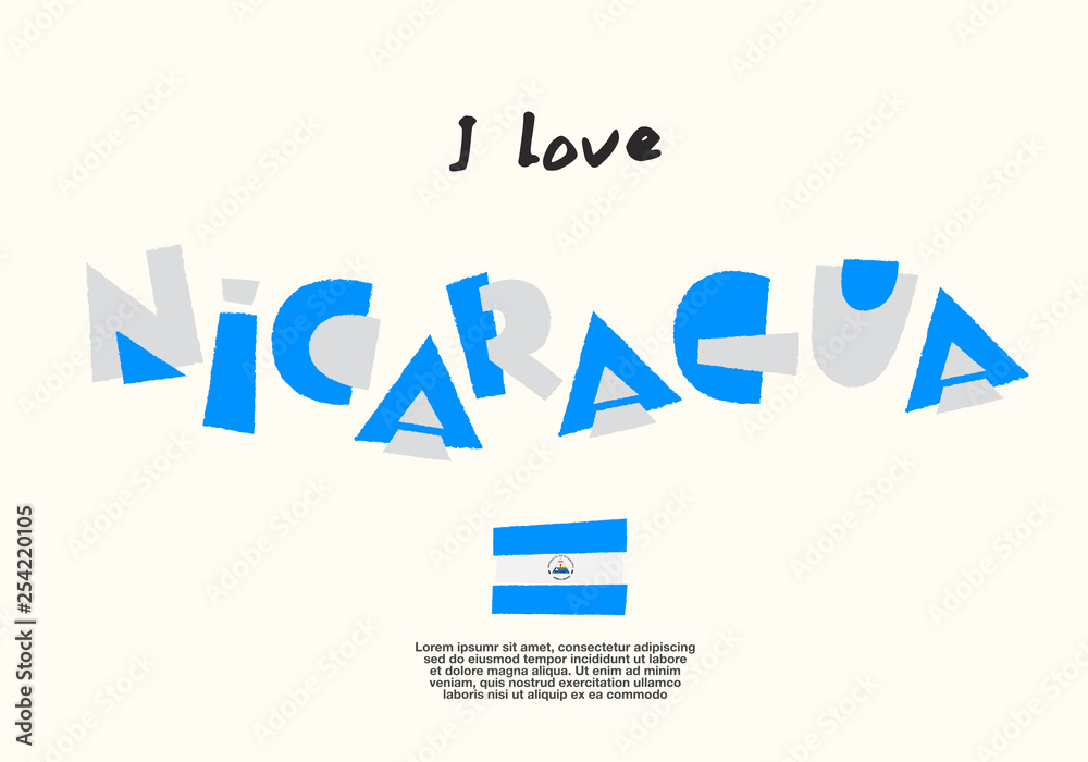 World Flag with fun geometrical alphabets : Vector Illustration World Flag with fun geometrical alphabets : Vector Illustration