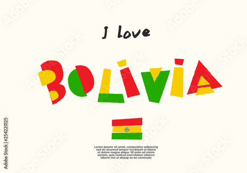 World Flag with fun geometrical alphabets : Vector Illustration	