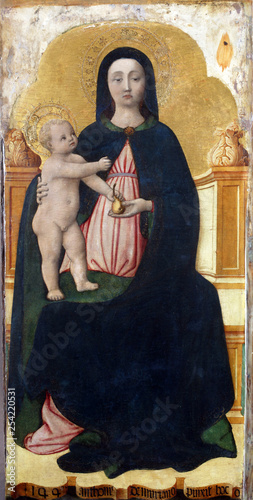 Antonio Vivarini: Virgin and Child, Altarpiece in Euphrasian Basilica in Porec, Croatia  photo