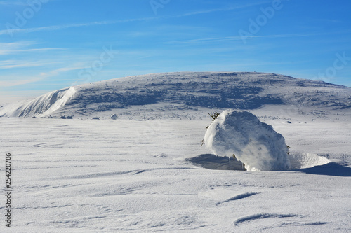 piękny zimowy górski krajobraz, Sudety © VinyLove Foto
