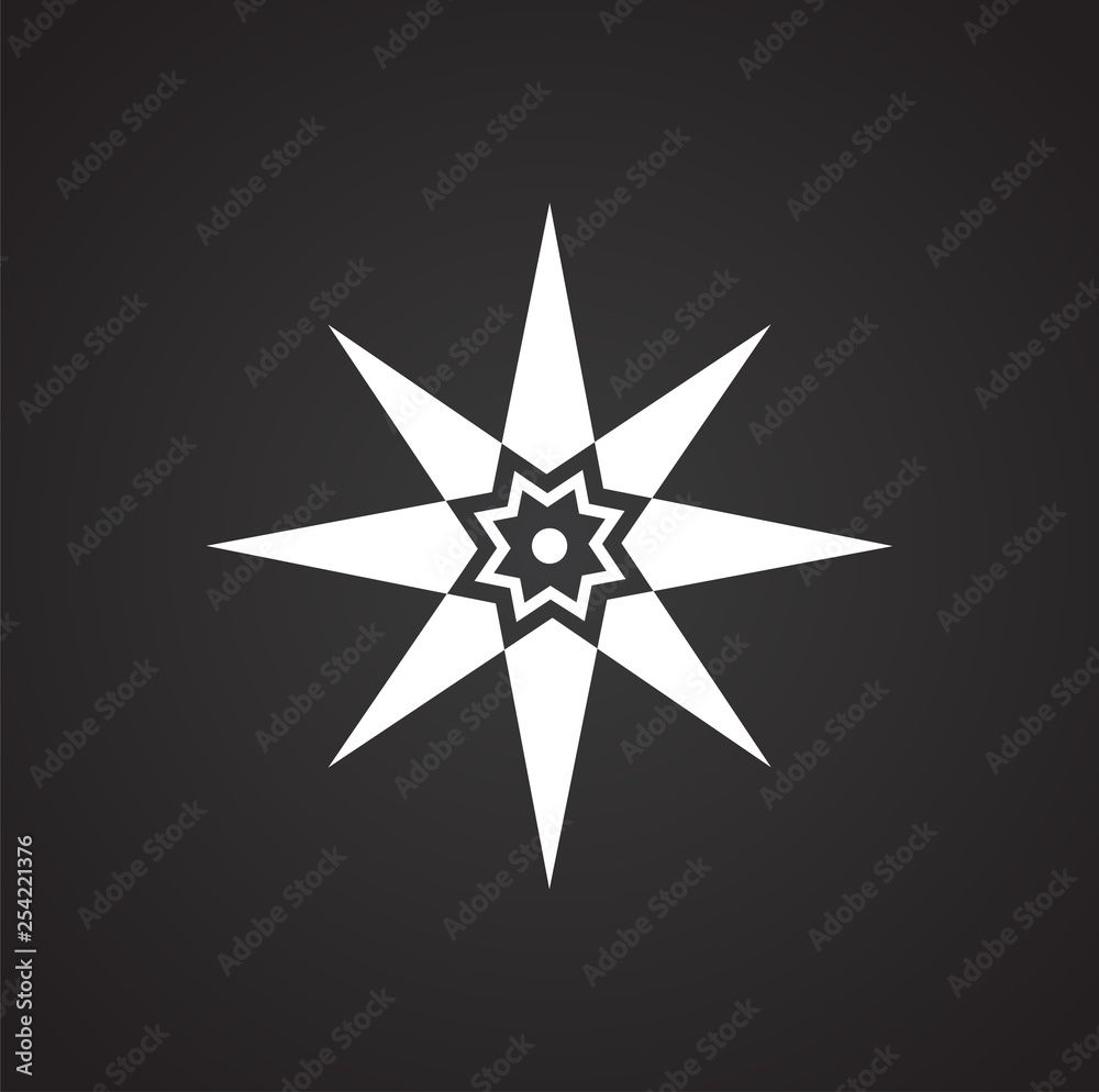 Compass icon on background for graphic and web design. Simple vector sign. Internet concept symbol for website button or mobile app. Compass icon on background for graphic and web design. Simple vector sign. Internet concept symbol for website button or mobile app.