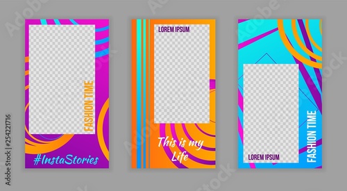 Modern trendy photo stories social network template,web online banner concepts Set.Fashion life style abstract minimalistic colorful flyer poster concept,internet page,brochure templates