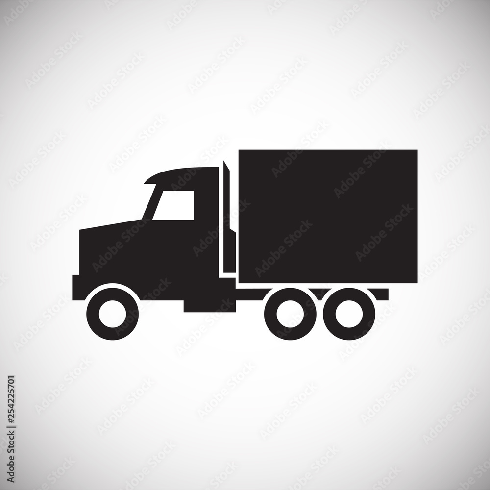 Truck icon on background for graphic and web design. Simple vector sign. Internet concept symbol for website button or mobile app. Truck icon on background for graphic and web design. Simple vector sign. Internet concept symbol for website button or mobile app.