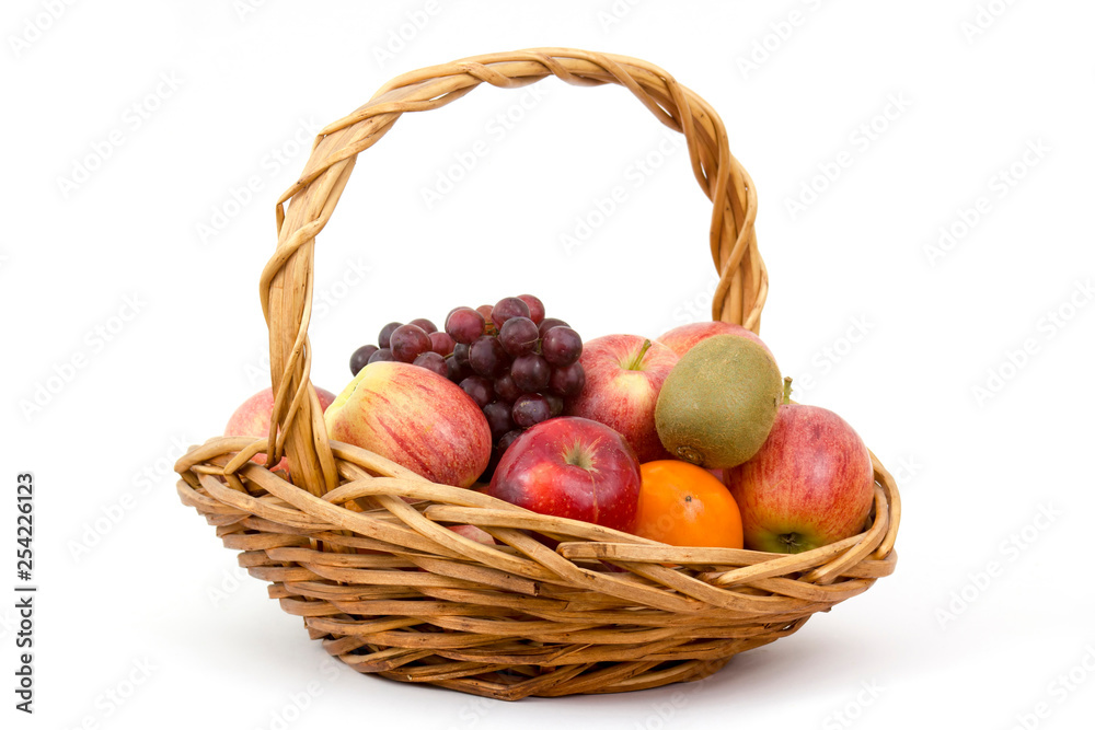 fresh fruits in a basket