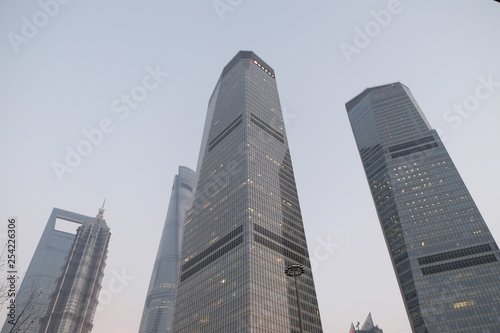 Financial towers in the Pudong east side of Shanghai  China