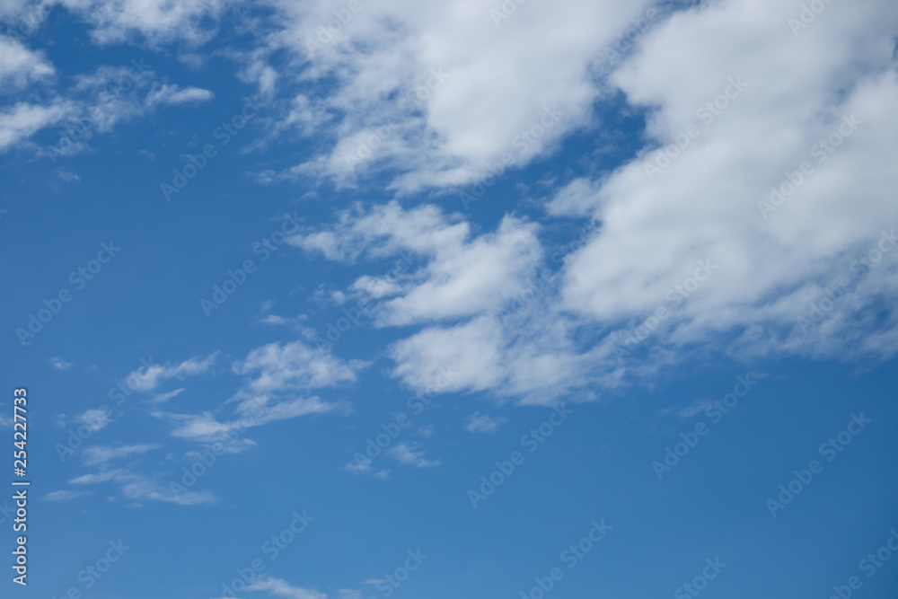 Beautiful white clouds with blue sky background, tiny clouds.