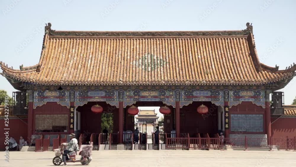 Traditional ornate decorated roof of a Chinese building Traditional ornate decorated roof of a Chinese building