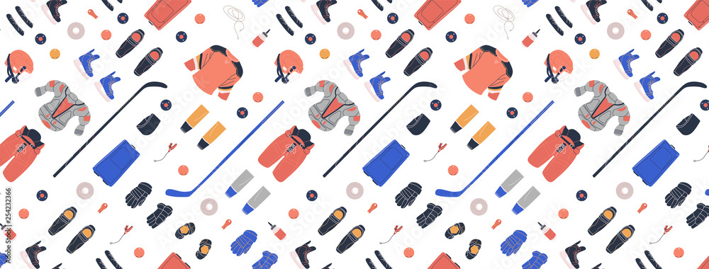 Social media cover with equipment. Illustration inspired ice hockey winter game. Social media cover with equipment. Illustration inspired ice hockey winter game.