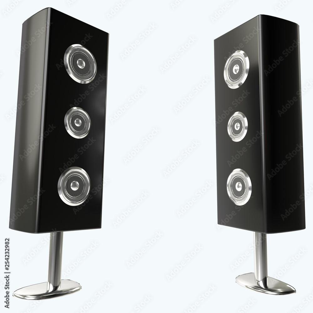 3d Rendered music speaker