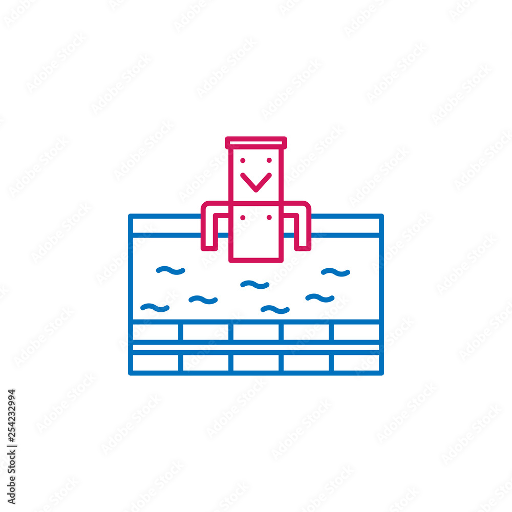 Japan, onsen icon. Element of Japan culture. Thin line 2 color icon for website design and development, app development. Premium icon Japan, onsen icon. Element of Japan culture. Thin line 2 color icon for website design and development, app development. Premium icon