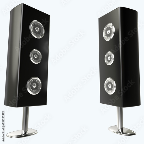 Obraz na płótnie 3d Rendered music speaker w salonie