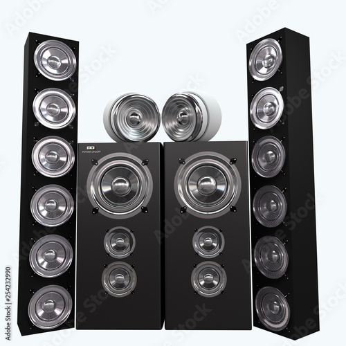 Obraz na płótnie 3d Rendered music speaker w salonie