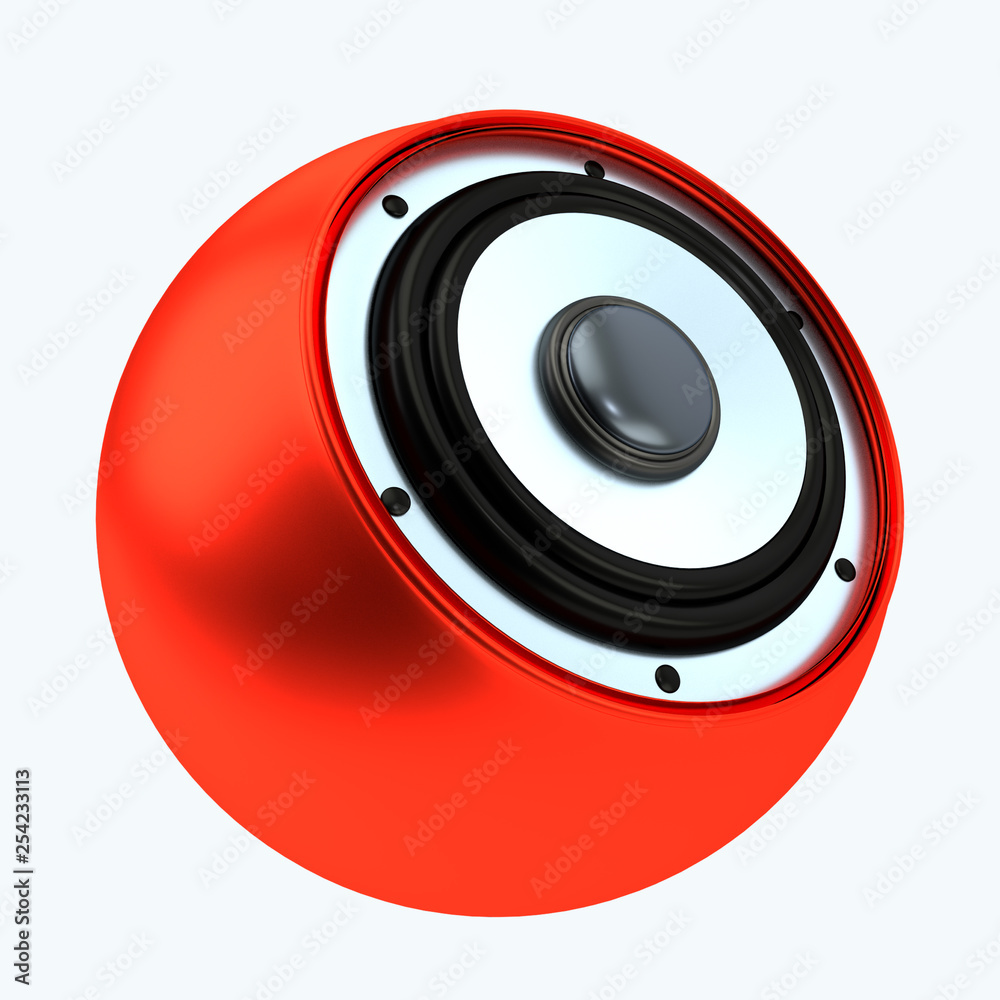 3d Rendered music speaker