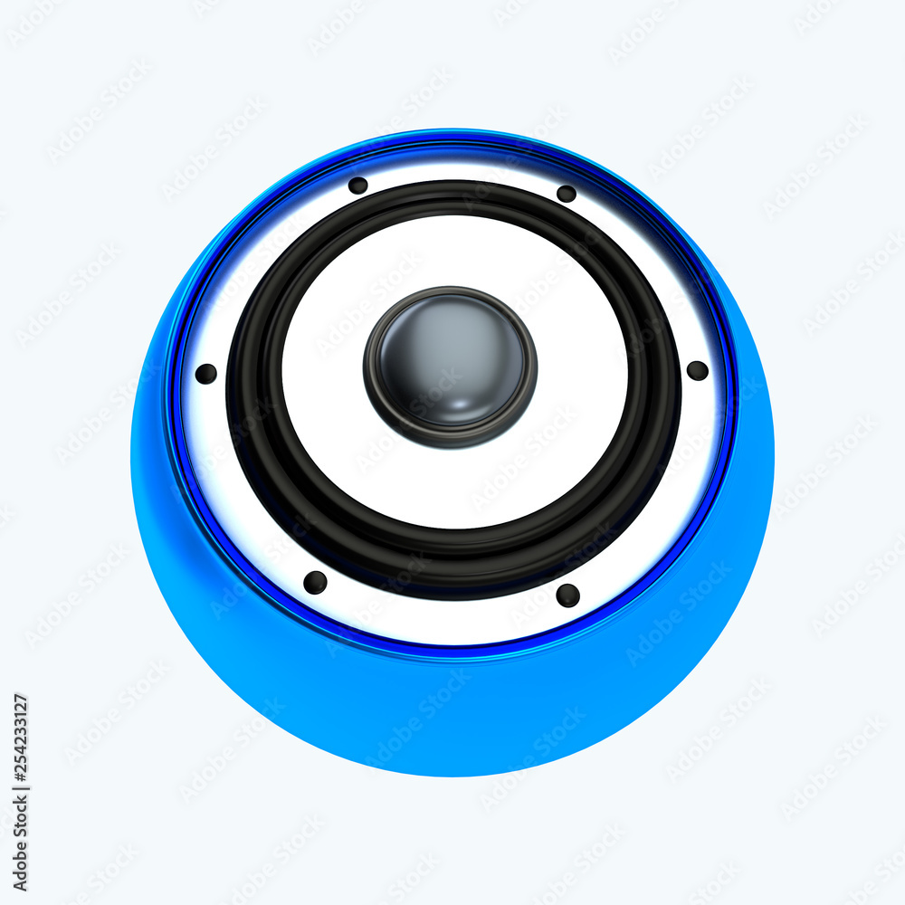3d Rendered music speaker