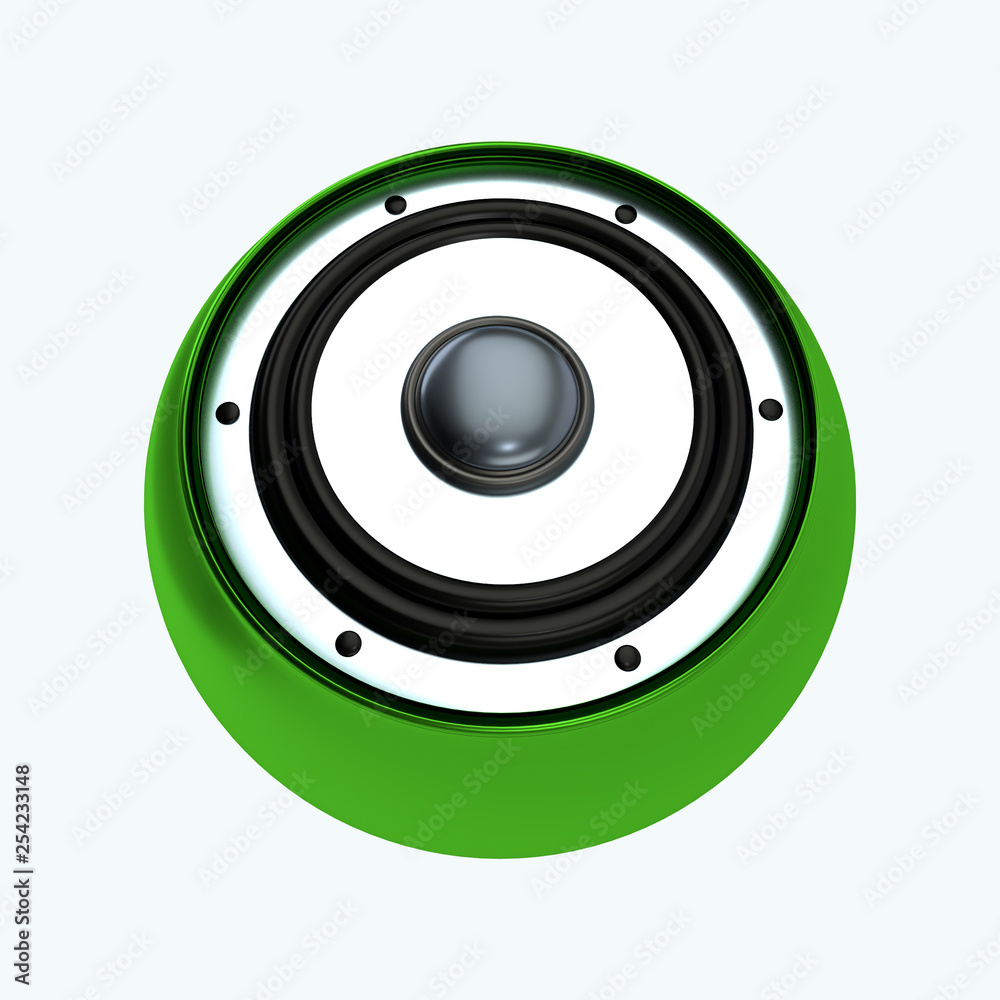 3d Rendered music speaker