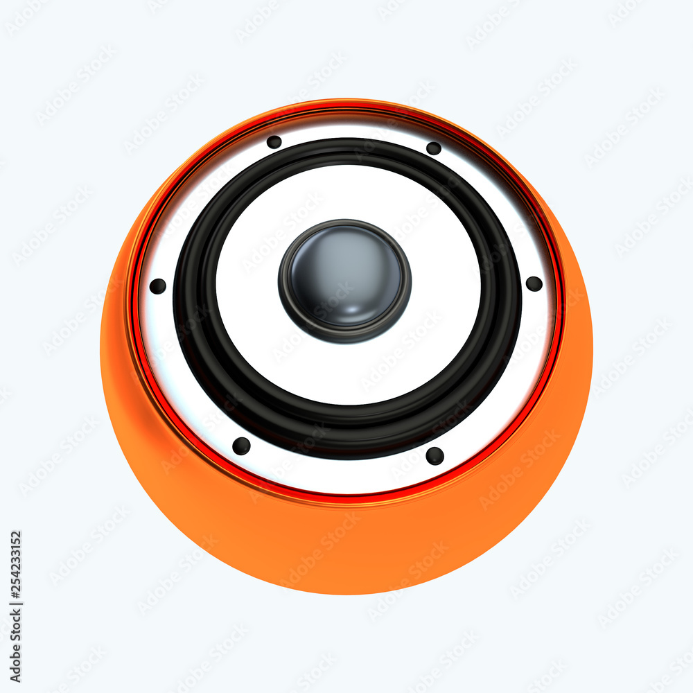 3d Rendered music speaker